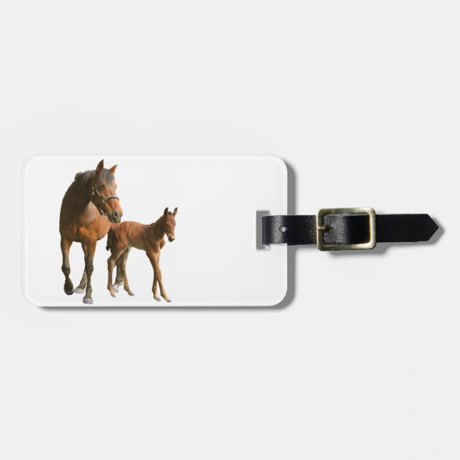 horses luggage tag (Front Horizontal)