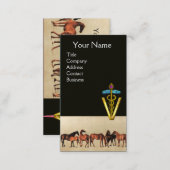 HORSES /MARES AND FOALS CADUCEUS VETERINARY SYMBOL BUSINESS CARD (Front/Back)
