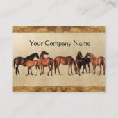 HORSES /MARES AND FOALS CADUCEUS VETERINARY SYMBOL BUSINESS CARD (Back)