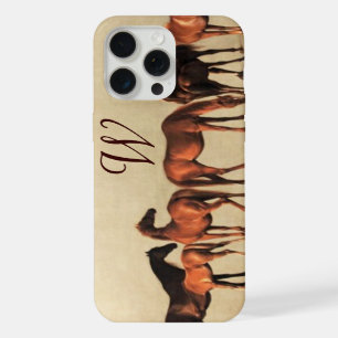 HORSES /MARES AND FOALS Monogram iPhone 15 Pro Max Case