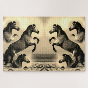 Horses meeting in time jigsaw puzzle