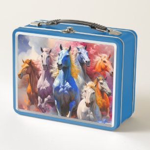 Horses Metal Lunch Box