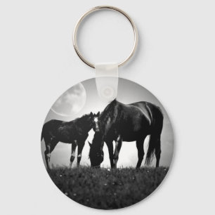 Horses & Moon Key Ring