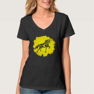 Horses Motif Horse Elegant Mane Animals Colourful T-Shirt