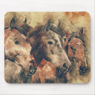 Horses Mouse Mat