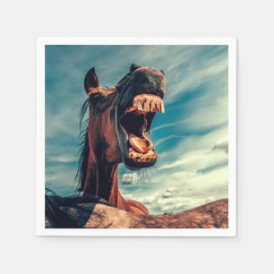 Horse's Mouth Teeth Neigh Wild Horse Animal Napkin