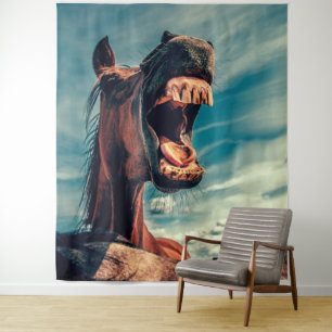 Horse's Mouth Teeth Neigh Wild Horse Animal Tapestry