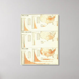 Horses, mules, asses, sheep canvas print