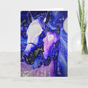Horses & Night Card