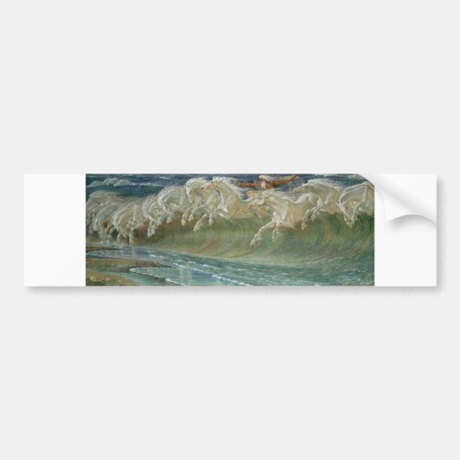 *Horses of Neptune* by Walter Crane Bumper Sticker (Front)