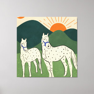 Horses of the Highland Canvas Print
