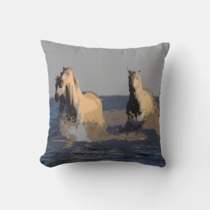Horses of the Sea - Wild Horses Cushion