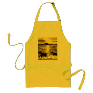 Horses on a Golden Seashore Standard Apron