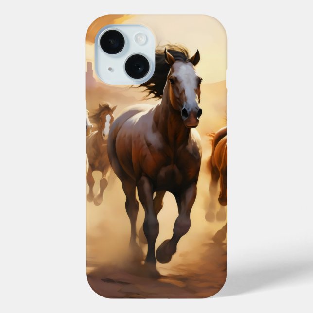 Horses on Desert Case-Mate iPhone Case (Back)