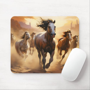 Horses on Desert Mouse Mat