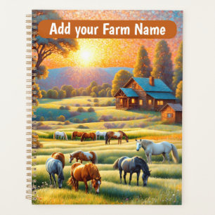 Horses on Farm Wildflower Meadow Planner
