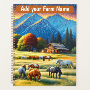 Horses on Farm Wildflower Meadow Planner