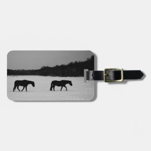Horses On Snow cd lta Luggage Tag
