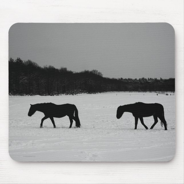 Horses On Snow mpcna Mouse Mat (Front)