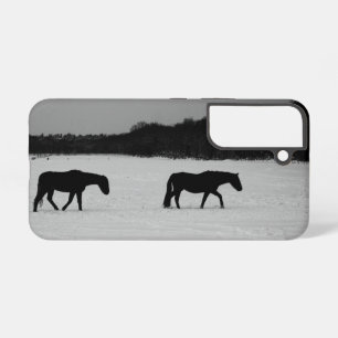 Horses On Snow sgcnm Samsung Galaxy Case