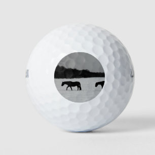 Horses On Snow wu gbcna Golf Balls