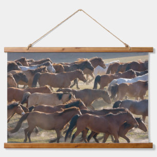 Horses on the ranch, Inner Mongolia, China Hanging Tapestry