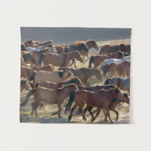 Horses on the ranch, Inner Mongolia, China Tapestry