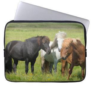 Horses on the Ranch, South Iceland Laptop Sleeve