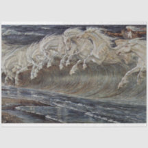 Horses painting decoupage paper