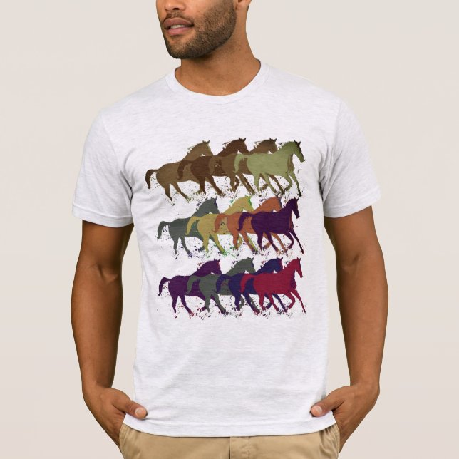 Horses Pattern | Farm Animals T-Shirt (Front)