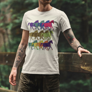 horses pattern, farm animals T-Shirt