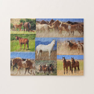 Horses Photo Collage Jigsaw Puzzle