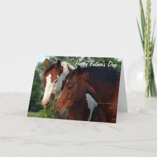 Horses Photograph Happy Father's Day Card