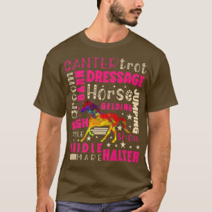 Horses Pony Horseback Ride Canter Trot Dressage Sp T-Shirt