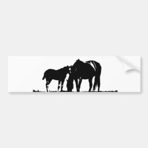 Horses Pop Art Bumper Sticker