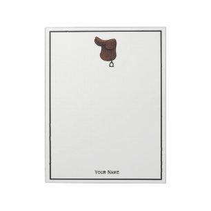 Horses - Preppy Equestrian Tack Saddle Colour Notepad
