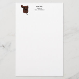 Horses - Preppy Equestrian Tack Saddle Colour Stationery