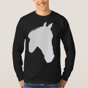 Horses Print Horse Motif Riding Silhouette Childre T-Shirt