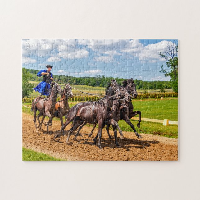horses race jigsaw puzzle (Horizontal)