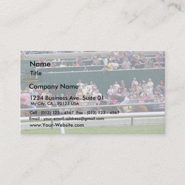 Horses Racing Tracks Business Card (Front)