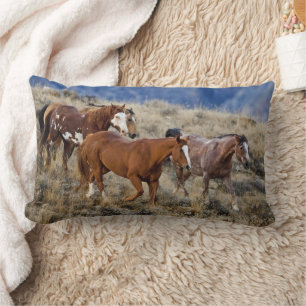 Horses Roaming the Hills Lumbar Cushion