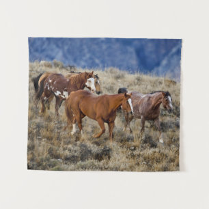 Horses Roaming the Hills Tapestry