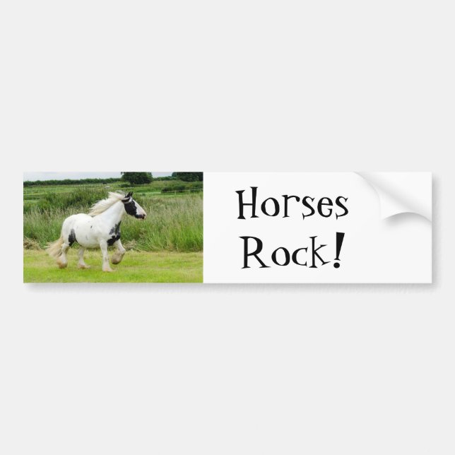 Horses Rock Bumper Sticker (Front)
