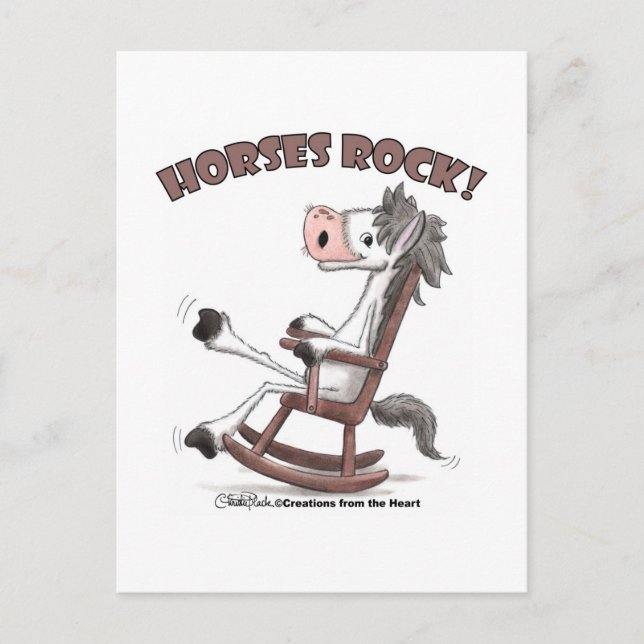 Horses Rock! Postcard (Front)