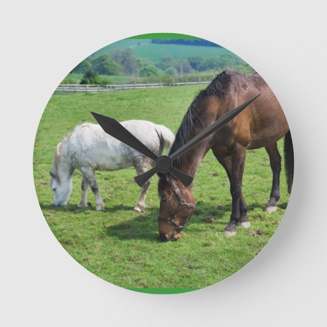 Horses Round Clock (Front)