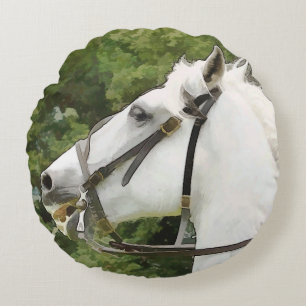 HORSES ROUND CUSHION