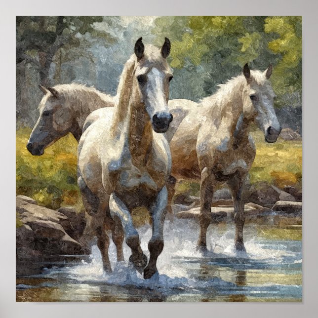 horses run  poster (Front)