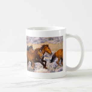 Horses running coffee mug