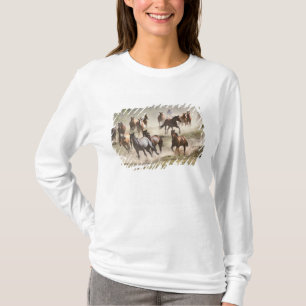 Horses running during roundup, Montana T-Shirt