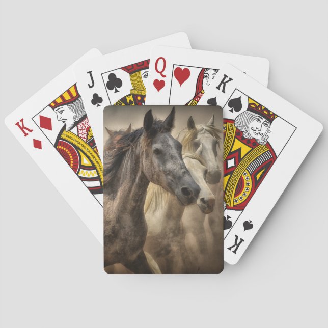 Horses Running Free Playing Cards (Back)